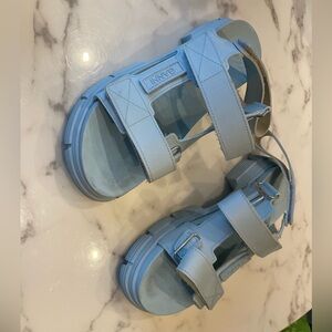 GANNI recycled rubber Velcro sandals